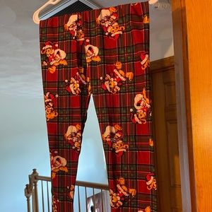 NWOT Christmas teddy bear leggings